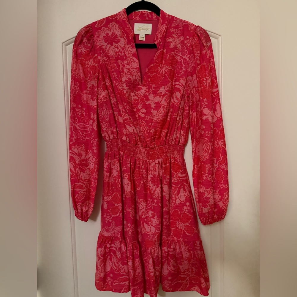Lilly Pulitzer Axton Dress in sun, shell pink big party!